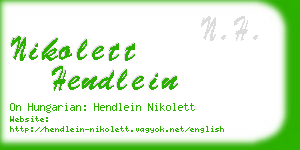 nikolett hendlein business card